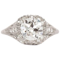 1.90 Carat Diamond Platinum Engagement Ring