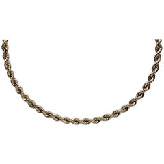 14 Karat Yellow Gold Tiffany & Co. Rope Chain Necklace