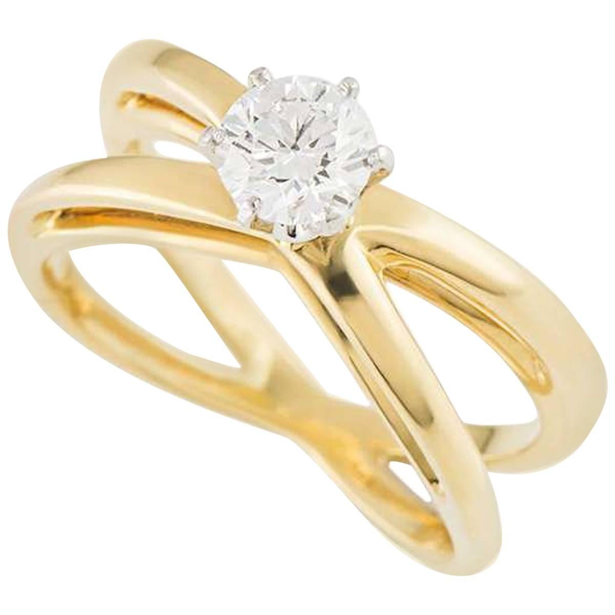 Tiffany & Co. Crossover Diamond Ring .40 carat