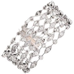 Cartier "Naiade" Diamond Multi Strand 18 Karat Gold Bracelet