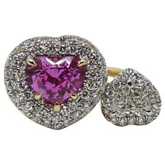 Pamela Huizenga Pink Sapphire and Diamond Ring