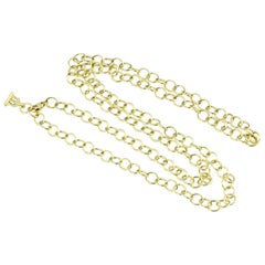 Temple St. Clair Yellow Gold Classic Oval Link Necklace