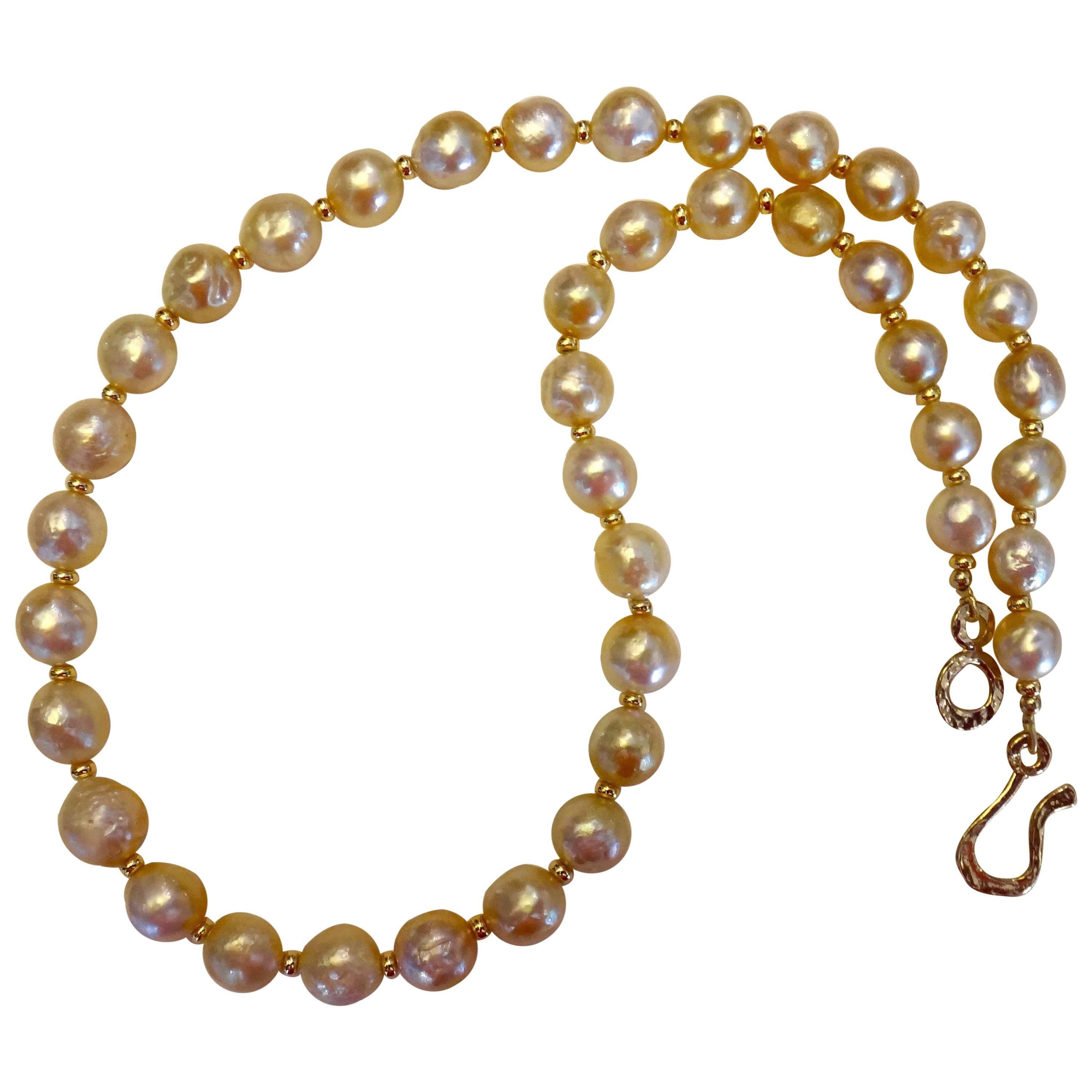 Michael Kneebone Golden Indonesian Baroque Pearl Necklace