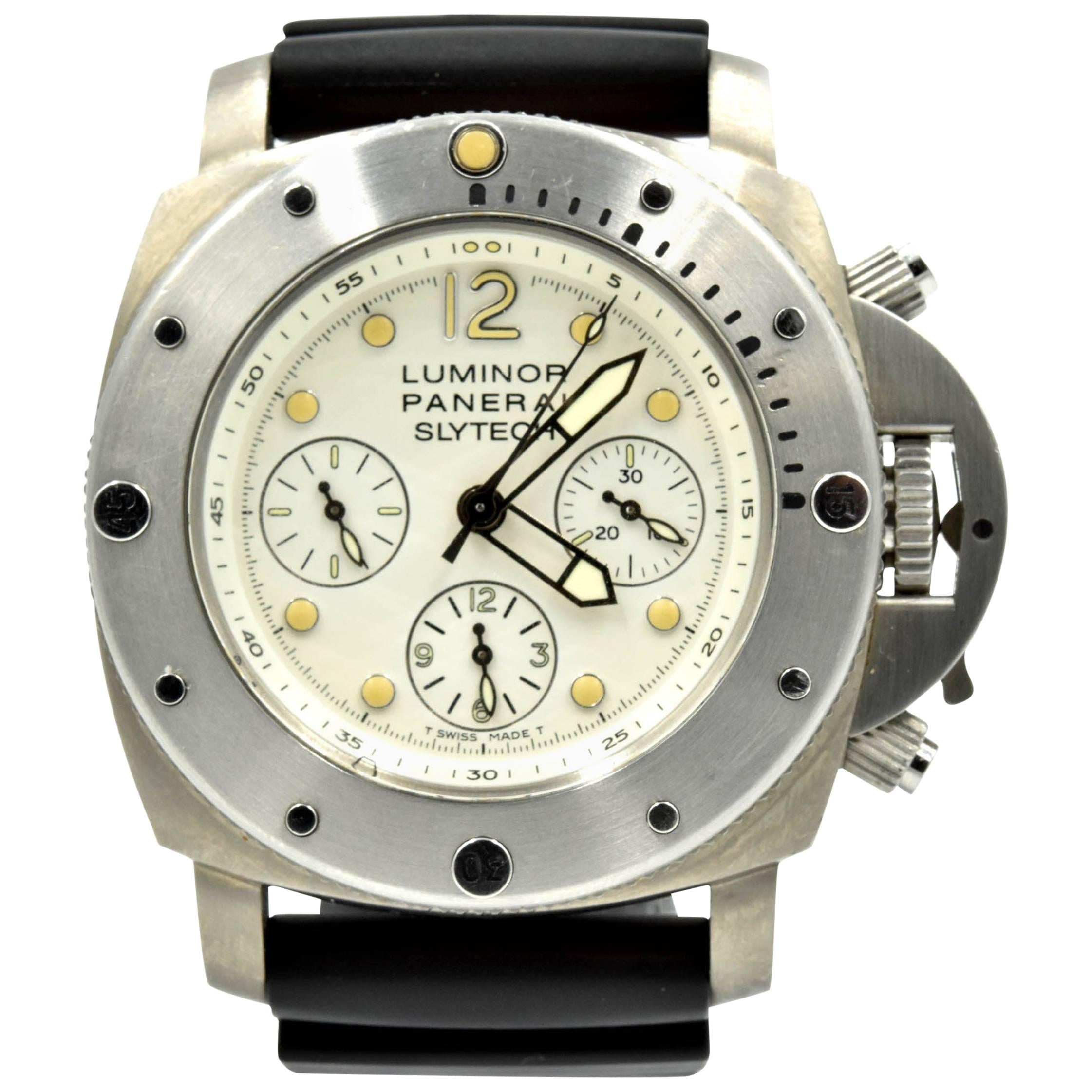 Panerai Titanium Luminor Slytech Ltd Ed Chronograph Automatic Wristwatch