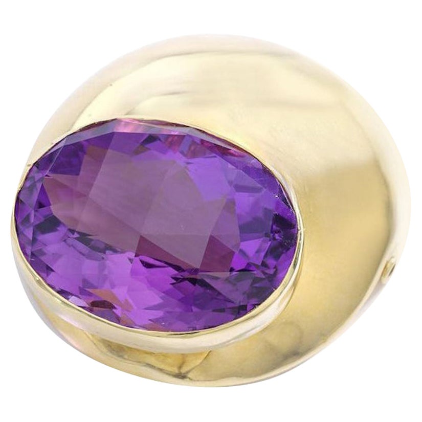 Jean Vendome Broche en or et améthyste des années 1970