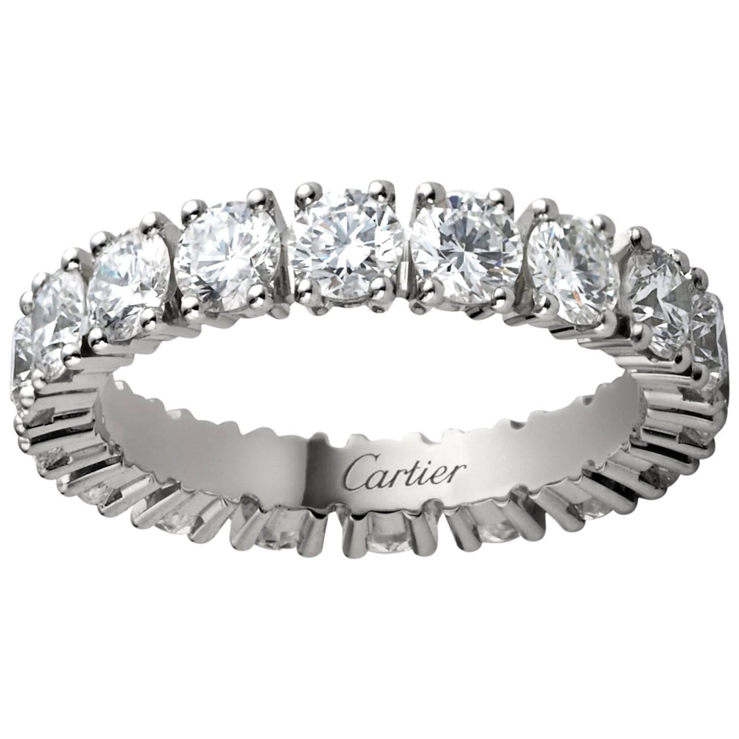 Cartier Diamond and Platinum Destinée Wedding Ring