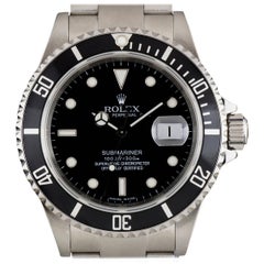 Used Rolex Submariner Date Gents Steel Black Dial 16610 Automatic Wristwatch