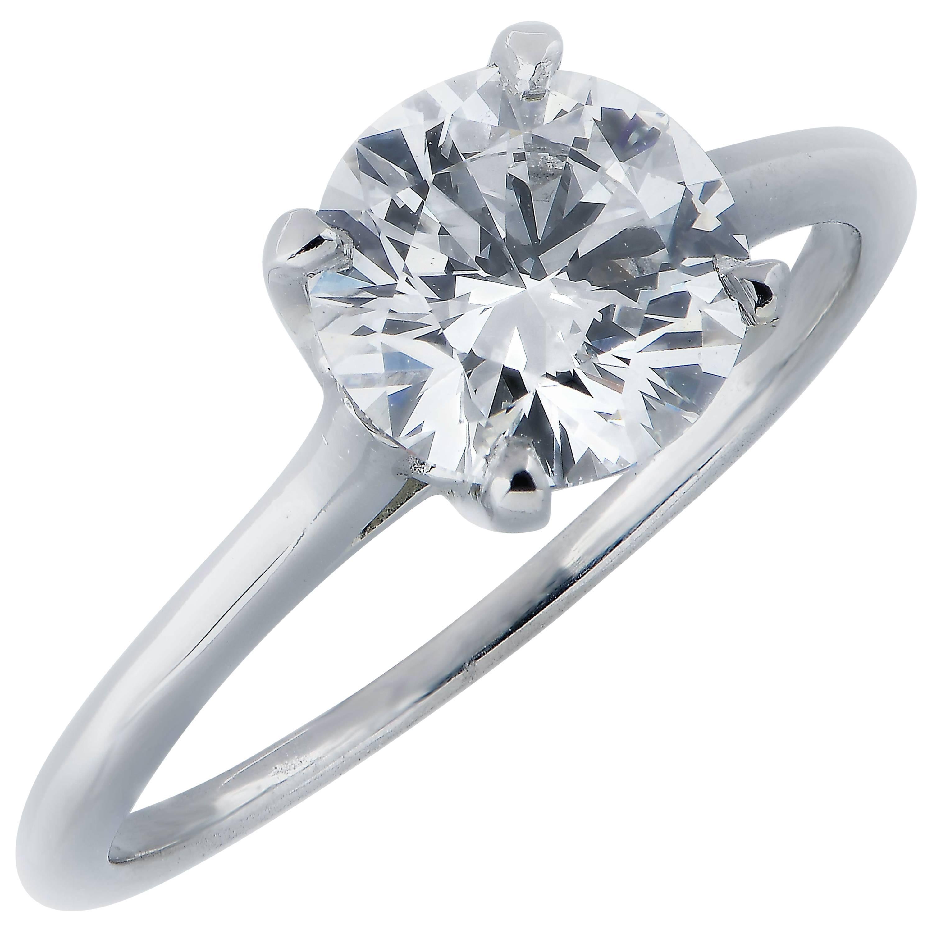 Cartier GIA Certified 1.60 Carat Round Diamond Engagement Ring