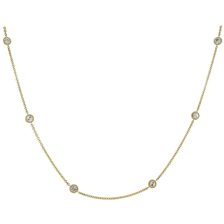 2 Carat Diamonds by the Yard Necklace For Sale at 1stDibs diamonds by the yard necklace