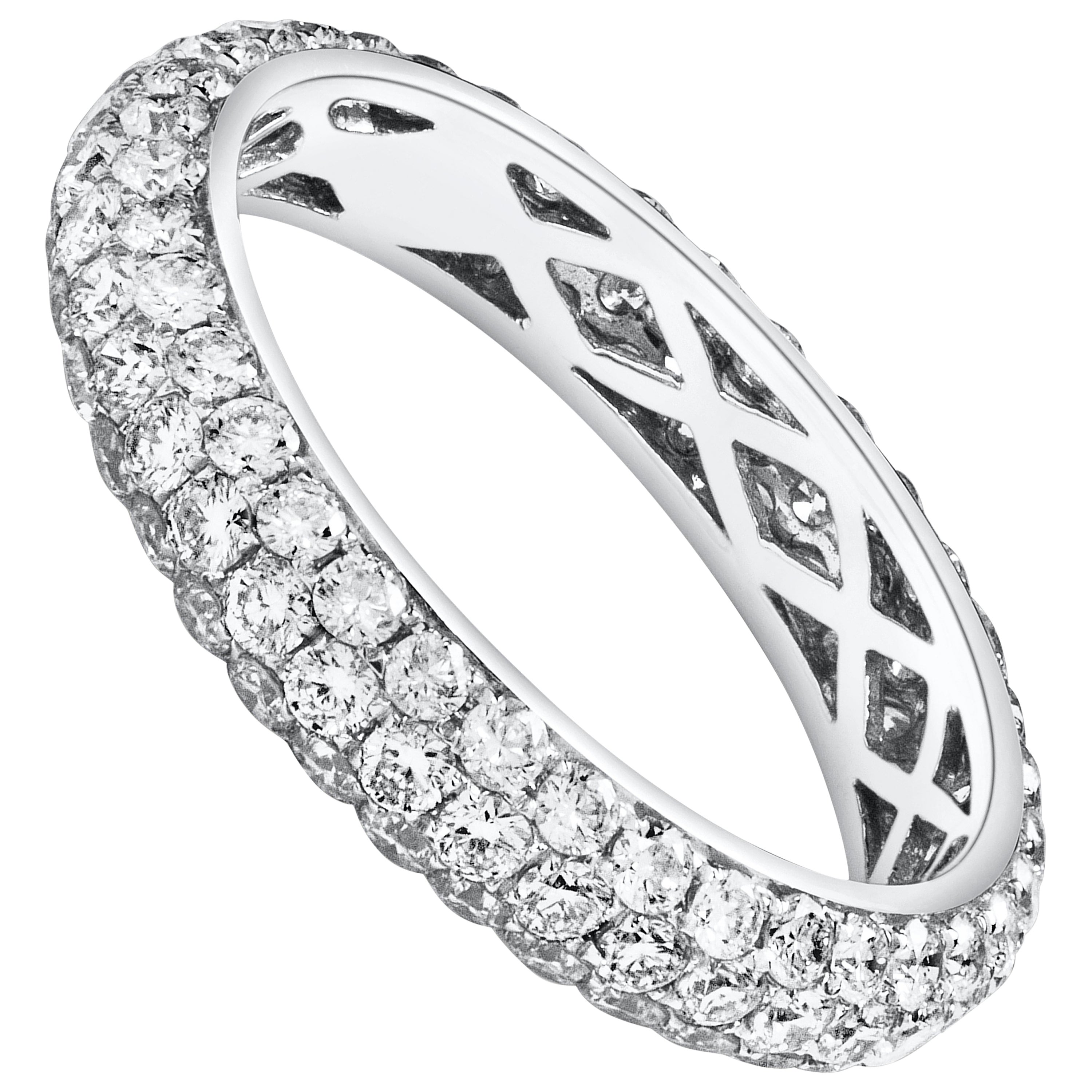Diamond Gold Eternity Wedding Band For Sale at 1stDibs