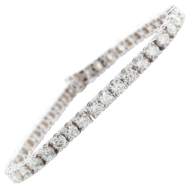 11 Carat Tennis Bracelet Diamond White Gold For At 1stdibs 11 Carat Tennis Bracelet Diamond White Gold For