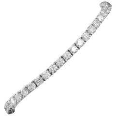 Bracelet tennis en or blanc avec diamants de 7 carats