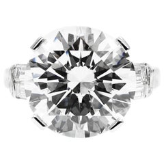 GIA 7.10 Carat Triple Excellent H VS1 Round Diamond Ring by J. Birnbach