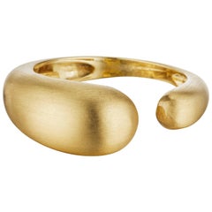 Faraone Mennella Gold Matte Finish Gocce Ring