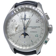 Baume and Mercier Stainless Steel Clifton Chronograph Automatic Wristwatch 