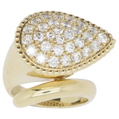 1.92 Carat Pavé Diamond Pear Wrap Ring