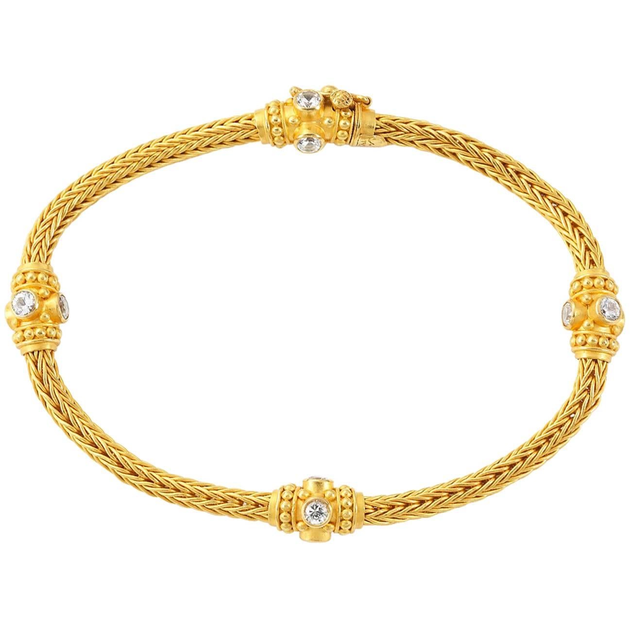 Carolyn Tyler Etrusca Yellow Gold Chain Bracelet