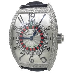 Used Franck Muller Stainless Steel Diamond Casablanca XXL Automatic Wristwatch