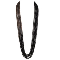 Spinel and Smoky Quartz Sparkling Multi-Strand Necklace