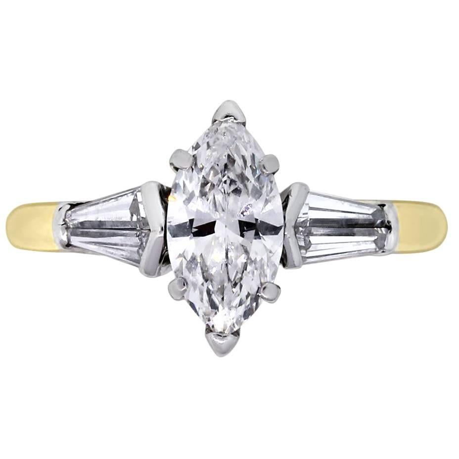Graff 1.11 Carat Marquise Cut Diamond Engagement Ring