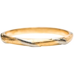 1920 Art Deco F & F Felger Platinum and 18 Karat Yellow Gold Band Ring