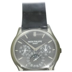 Used Patek Philippe Platinum Perpetual Calendar Gray Dial Wristwatch  