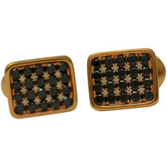 Frederic Sage Black and White Diamond Cufflinks