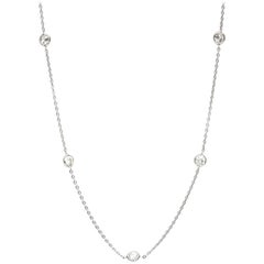 1.70 Carat Diamonds by the Yard 14 Karat White Gold Necklace