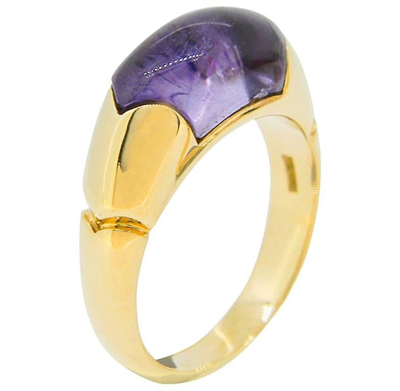 Genuine Bvlgari Tronchetto Ring, Amethyst For Sale