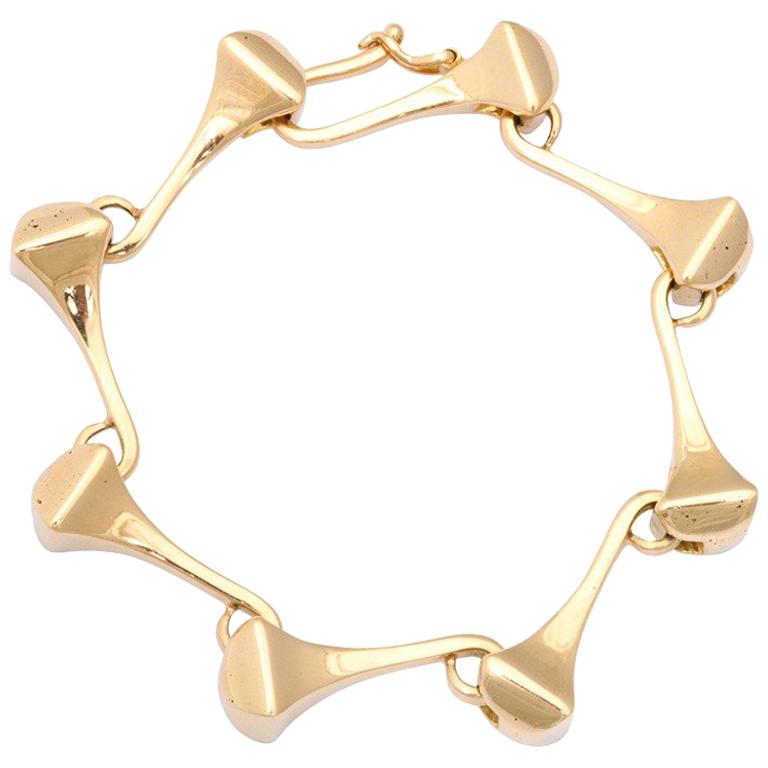 1980s Gucci GOLD Nailhead Bracelet at 1stDibs