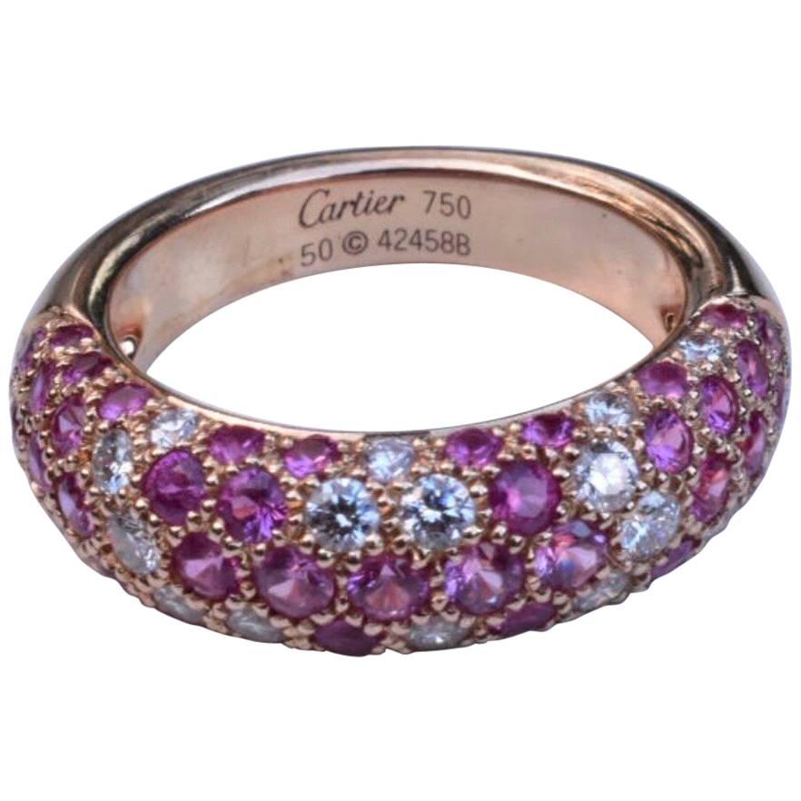 Cartier Etincelle De Cartier Diamond and Pink Sapphire Ring