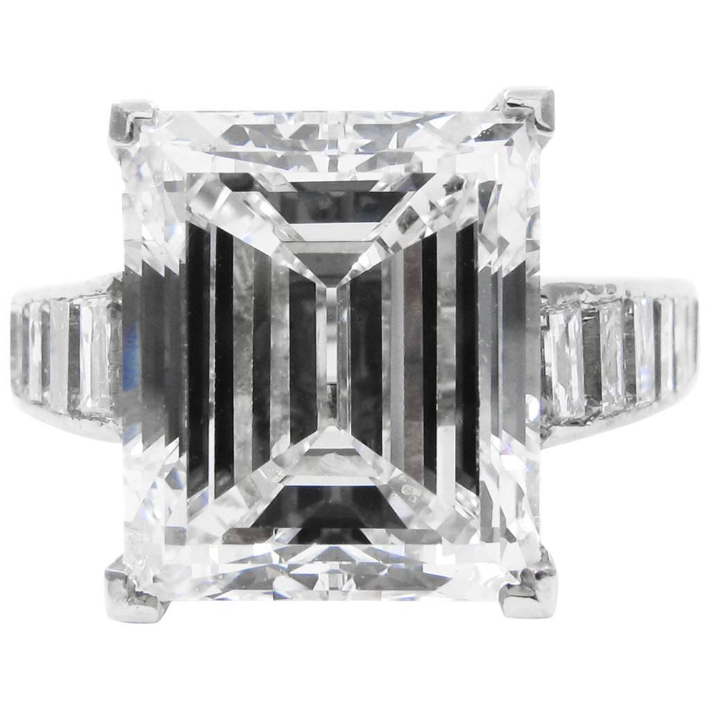 Harry Winston 7.45 Carat GIA Certified F VS1 Emerald Cut Ring