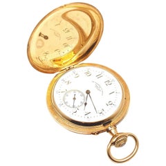 Henry Capt Yellow Gold Chronoautomatic Full Hunter Pocket Watch