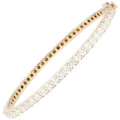 Rose Gold 3.12 Carat Diamond Bangle Bracelet