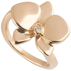 Cartier Rose Gold Diamond D' Orchidees Ring