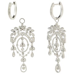 Yvonne Leon's Earring in 18 carats White Gold with Diamonds