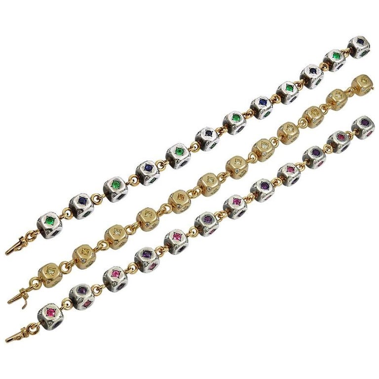 Jar 3 Cube Line Bracelet For Sale