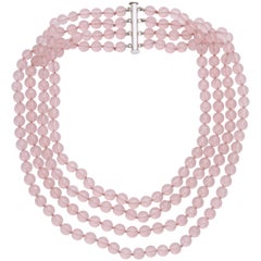 Rose Quartz Bead Necklace