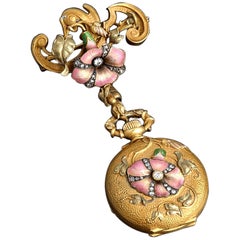 19th Century French Art Nouveau Watch Pendant 