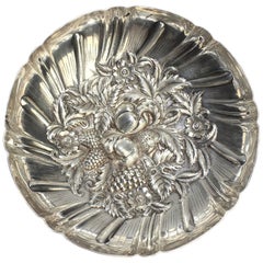 Large S. Kirk & Son Footed Sterling Silver Repousse Bowl