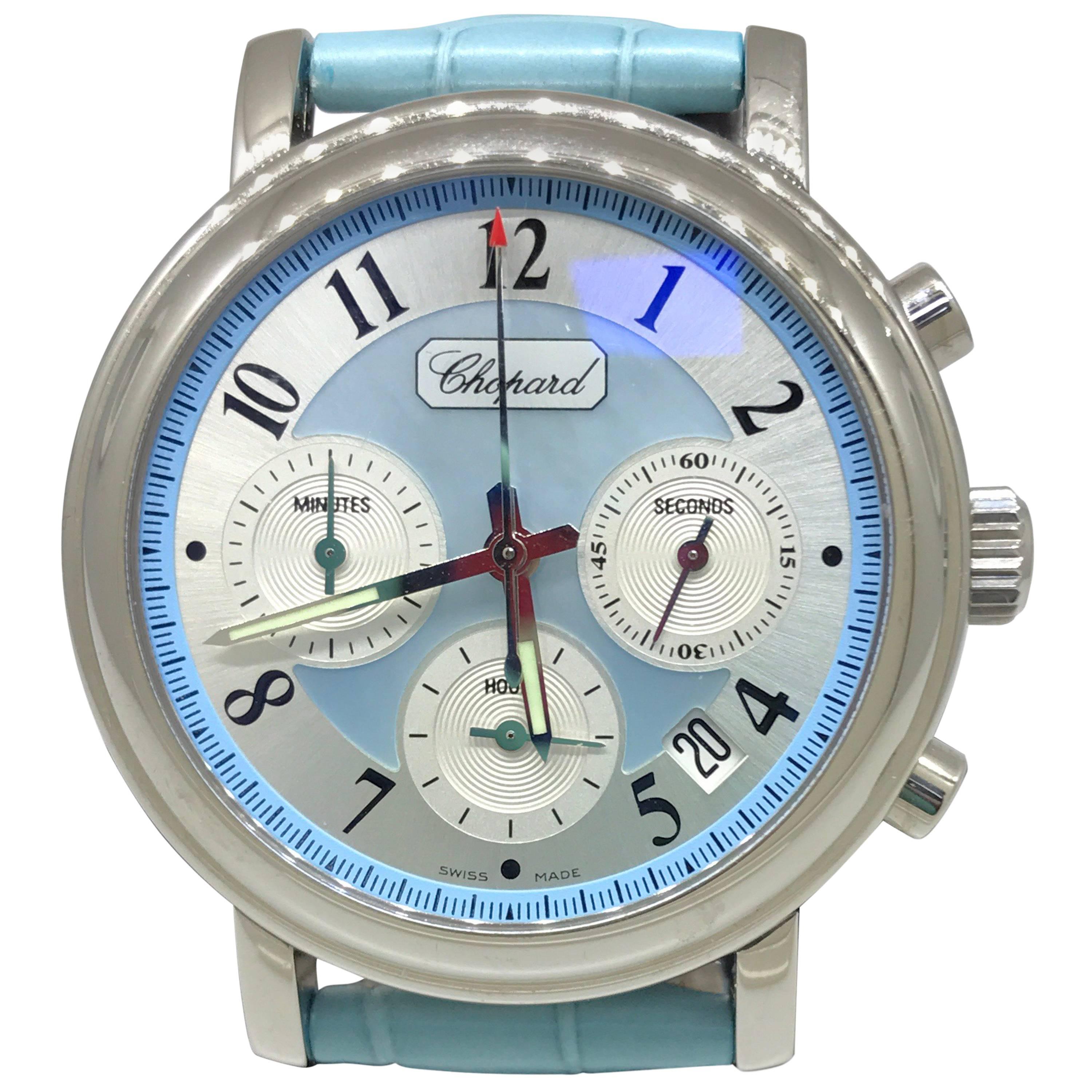 Chopard Mille Miglia Elton John Blue Dial and Leather Band Chronograph Watch