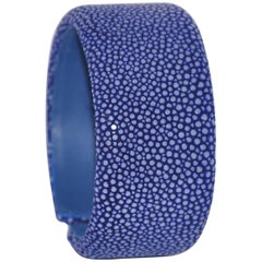 Blue Galuchat Cuff Bracelet