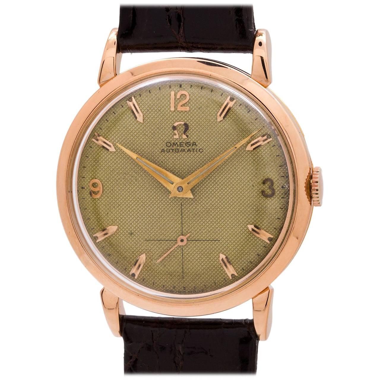 Omega Rose Gold Automatic Wristwatch, circa 1952