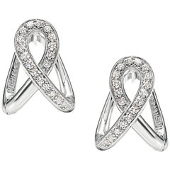 Pendientes de Oro Blanco con Diamantes Blancos de la Colección Essence