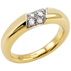 Bague de la collection « Essence » en or jaune 18 carats et diamants