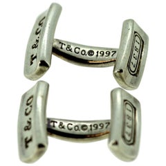 Vintage Tiffany & Co. "1837" Collection Sterling Silver Cufflinks, 1997