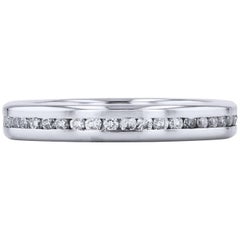 0.25 Carat White Diamond Eternity Band Ring Set in Platinum Size 4.5