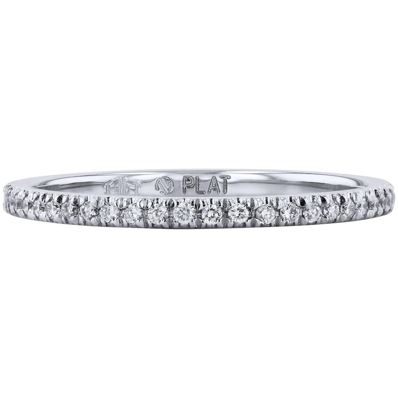 H & H 0.13 Carat Diamond Pave Band Ring