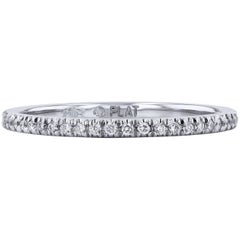 H & H 0.13 Carat Diamond Pave Band Ring