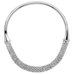 Flirt Collection 18 Karat White Gold Necklace in White Diamonds